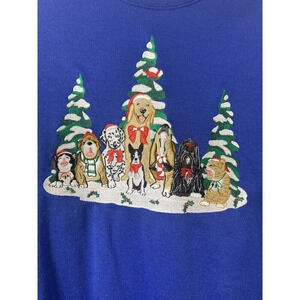 Bonworth Dogs And Cats Christmas Sweatshirt Size Medium (H10)